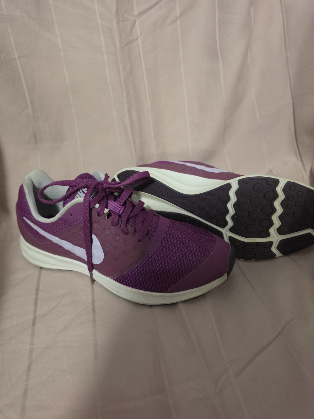 Nike Kids Purple and White Athletic Sneakers
